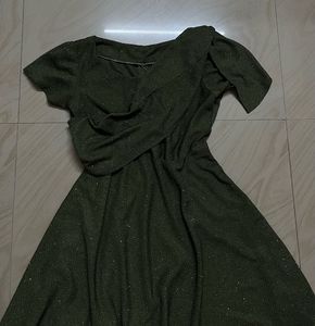 Sparkling Olive Green Dress