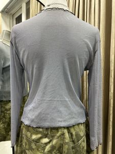 Sheer Lettuce Edge Tissue Top