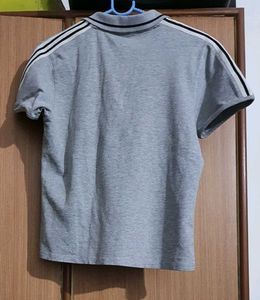 Women's Grey Polo T-Shirt