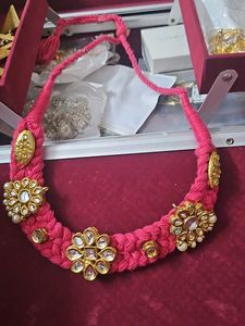 Pink Braided Necklace