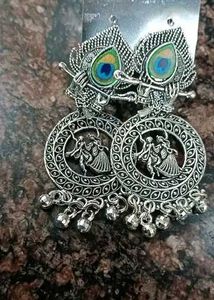 Designer Peacock & Dancer Earrings