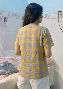 Plaid Button-Up Top