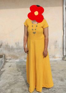 Vibrant Yellow Ethnic Gown