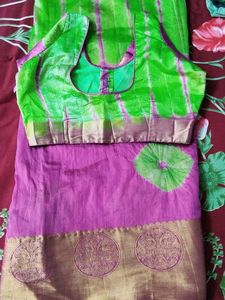 Beautiful Pink &amp; Green Lehenga Choli