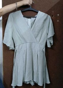 Elegant sea green Wrap Dress