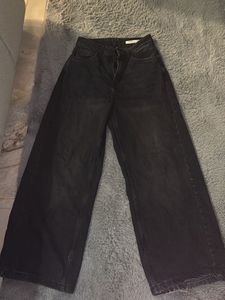 black austin wide leg jeans