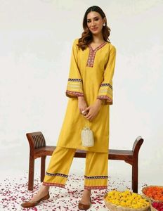 Women Chanderi Kurta and Palazzo Set