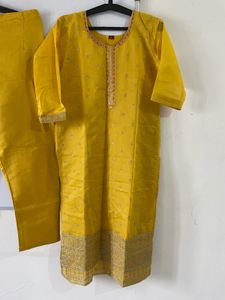 Yellow haldi function Kurta Set