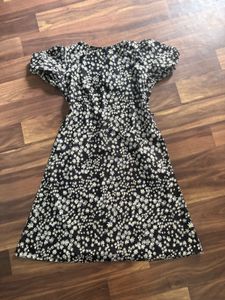 Cute Black Floral Mini Dress