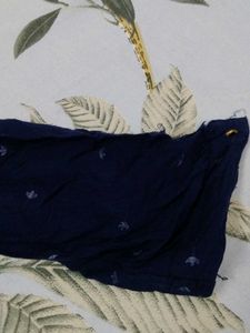 Navy Blue Embroidered Dress