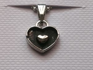 Solid Heart Pendant With Chain