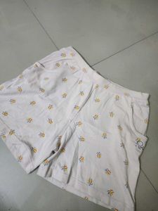 Cute Bee Print Sleep Shorts