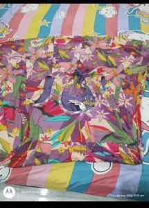 Vibrant Floral Maxi Gown with Dupatta