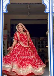 bandhani rajasthani lehenga heavy vintage flared