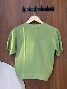 Green Knit Top