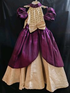 Pure Silk Party Gown For Girls ₹800