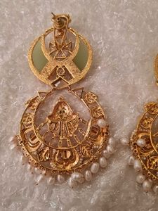 Exquisite Gold Toned Chandelier Earrings