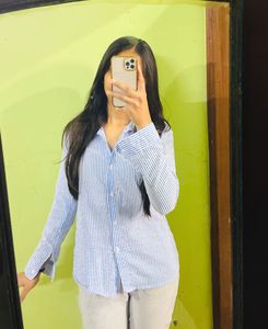 women’s Striped H&M Button-Down Shirt