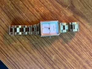 JOKER and WITCH Gold Tone Rectangular Watch