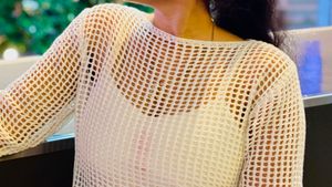 Chic Crocheted Long Sleeve Top