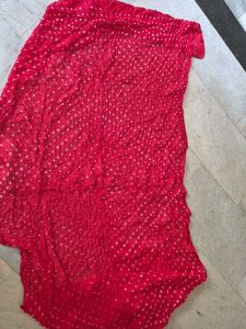 Red Bandhani Dupatta
