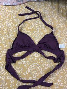Stylish Deep Plum Bikini Top