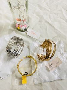 Trendy Layered Gold And Sliver Bracelet