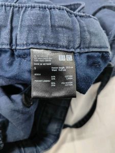 Navy Blue Cotton Linen Shorts