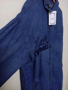 Trendy Denim Long Top For Women #ENT