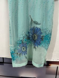 Beautiful Blue Floral Kurta