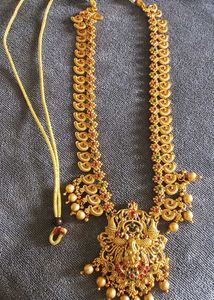 Traditional Gold long Necklace with Pendant