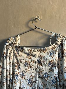 Floral Print Button-Down Top