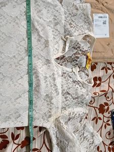 SIRIKIT WHITE NET KURTA