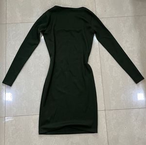 Olive Green Bodycon Mini Dress