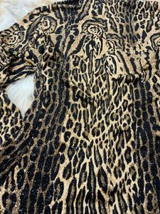 RARE Y2K Vintage Animal Print Mock Neck Top