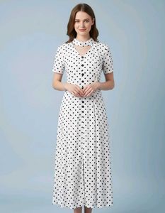 Vintage Polka Dot Maxi Dress