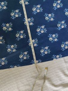 Blue Floral Print Relaxed Fit Top(5XL)