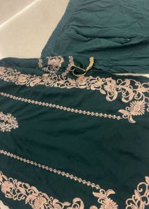 Elegant Emerald Kurta Set with Dupatta
