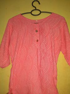 Pink Jaipuri Print Kurta.