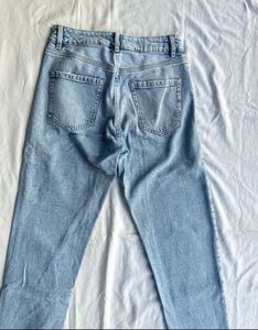 Straight Light Blue Denim Jeans