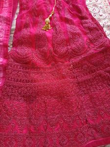 Stunning Pink Embroidered Lehenga Set