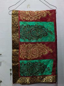 Elegant Green &amp; Maroon Saree