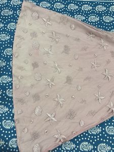 Seashell Embroidered Mesh Dress