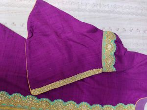 Elegant Purple &amp; Gold Pakistani Suit