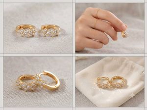 Sparkling Hoop Earrings with Crystals