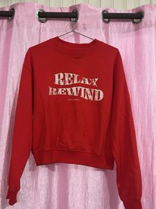 H&amp;M Red  Relax Rewind Graphic Sweatshirt