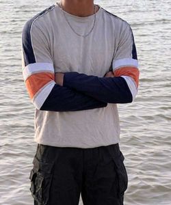 Men's Long Sleeve Colorblock T-Shirt