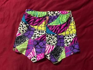 Vibrant Patchwork Dolphin Shorts