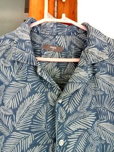 Men's Short Sleeve Tropical Print Shirt