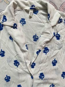 H&amp;M short sleeved pattern Resort Shirt